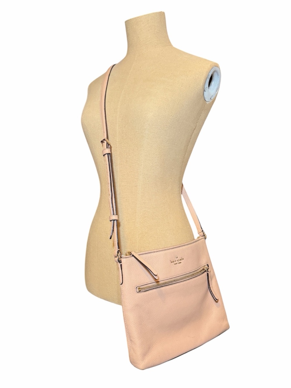 kate spade Soft Blush Pink Pebbled Leather Crossbody